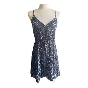 NWT-USTYLE-BLACK WITH WHITE POLKA DOT DRESS-SIZE MEDIUM